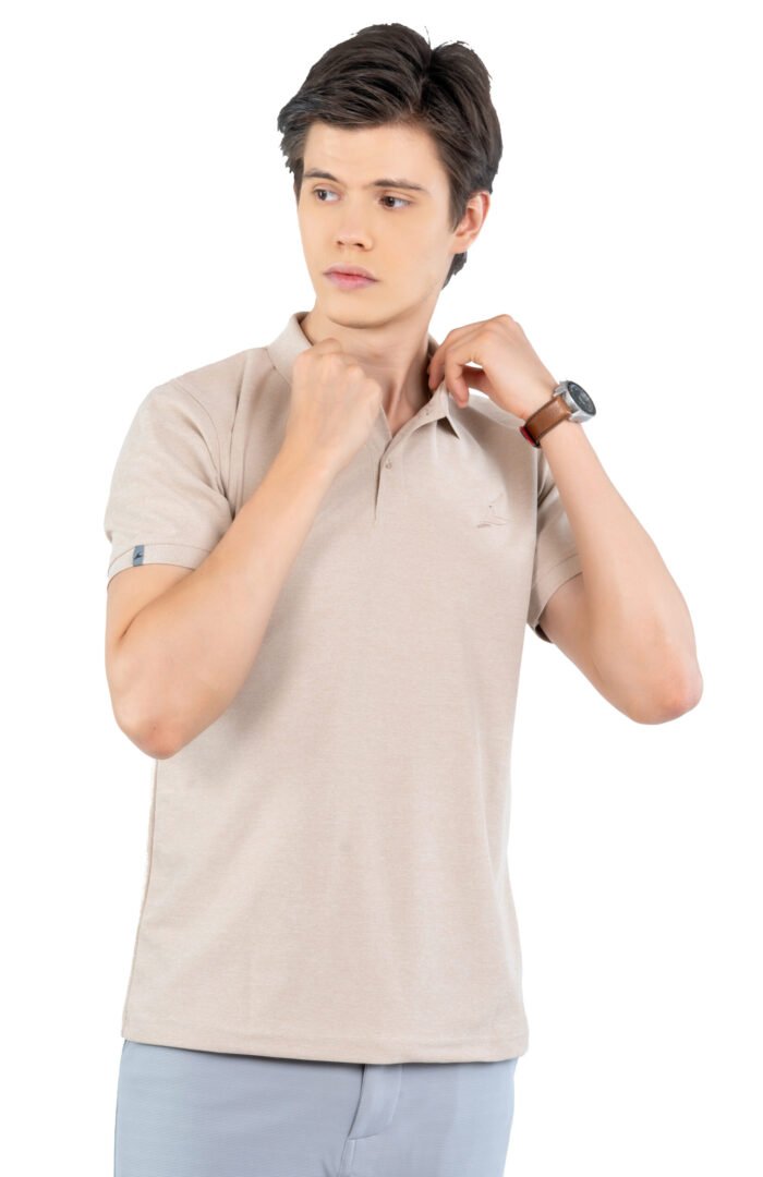 01-POLO T-SHIRT (Beige Melange)