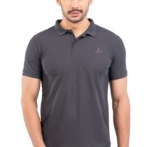 01-POLO T-SHIRT(Charcoal)