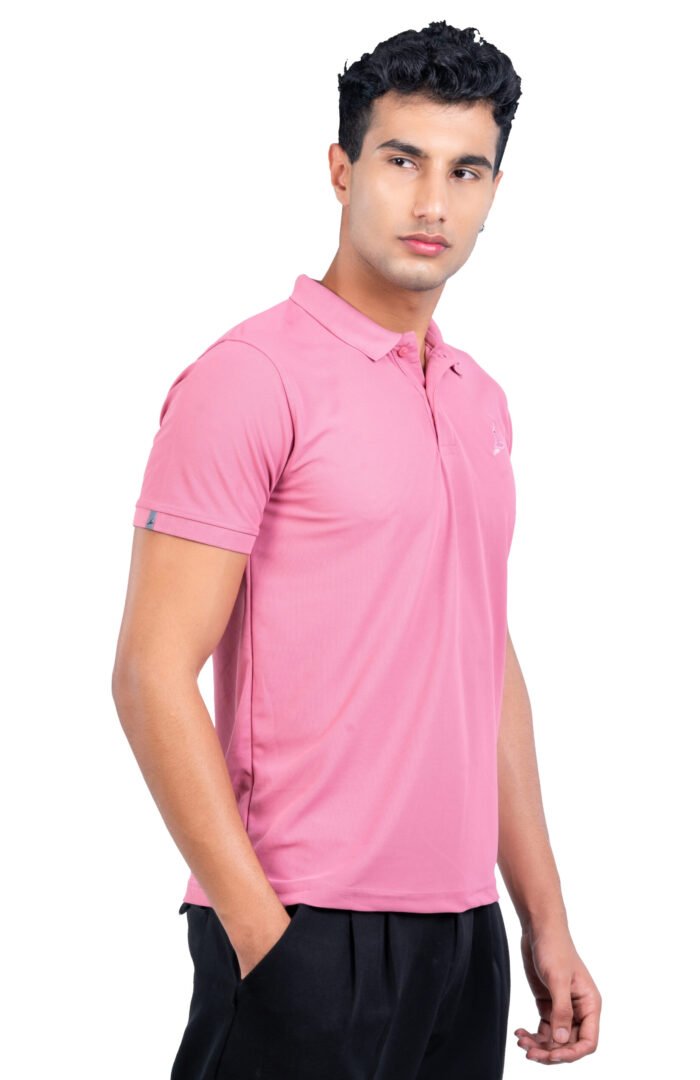 01-POLO T-SHIRT(Heather Rose)