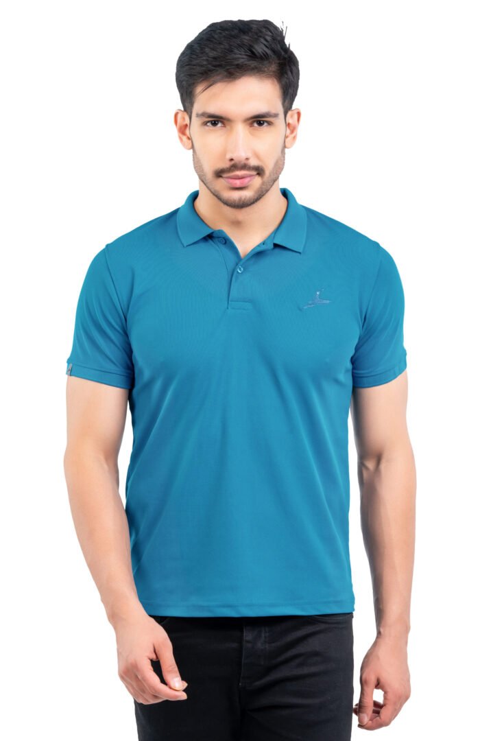 01-POLO T-SHIRT(Sea Blue)