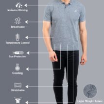 02-POLO T-SHIRT (Black Melange)