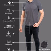 02-POLO T-SHIRT(Charcoal)