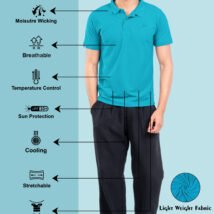 02-POLO T-SHIRT(Harbour Blue)