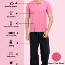 02-POLO T-SHIRT(Heather Rose)