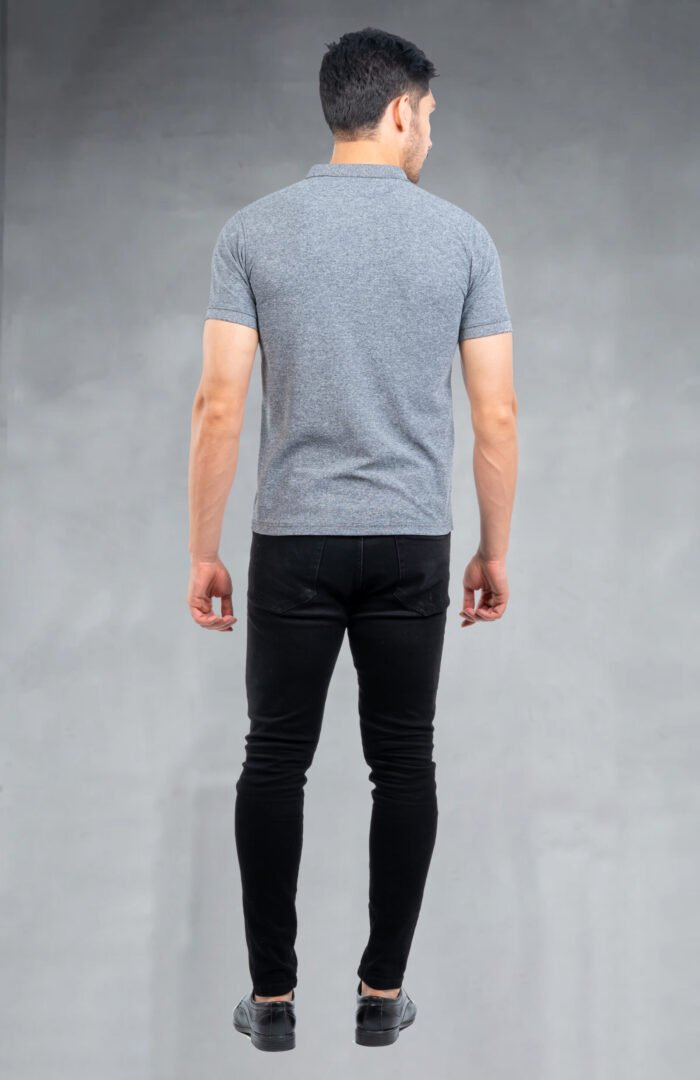 03-POLO T-SHIRT (Black Melange)
