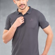 03.-POLO T-SHIRT(Charcoal)