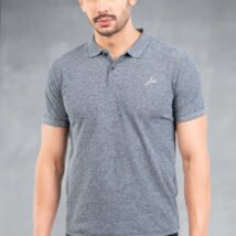 04-POLO T-SHIRT (Black Melange)