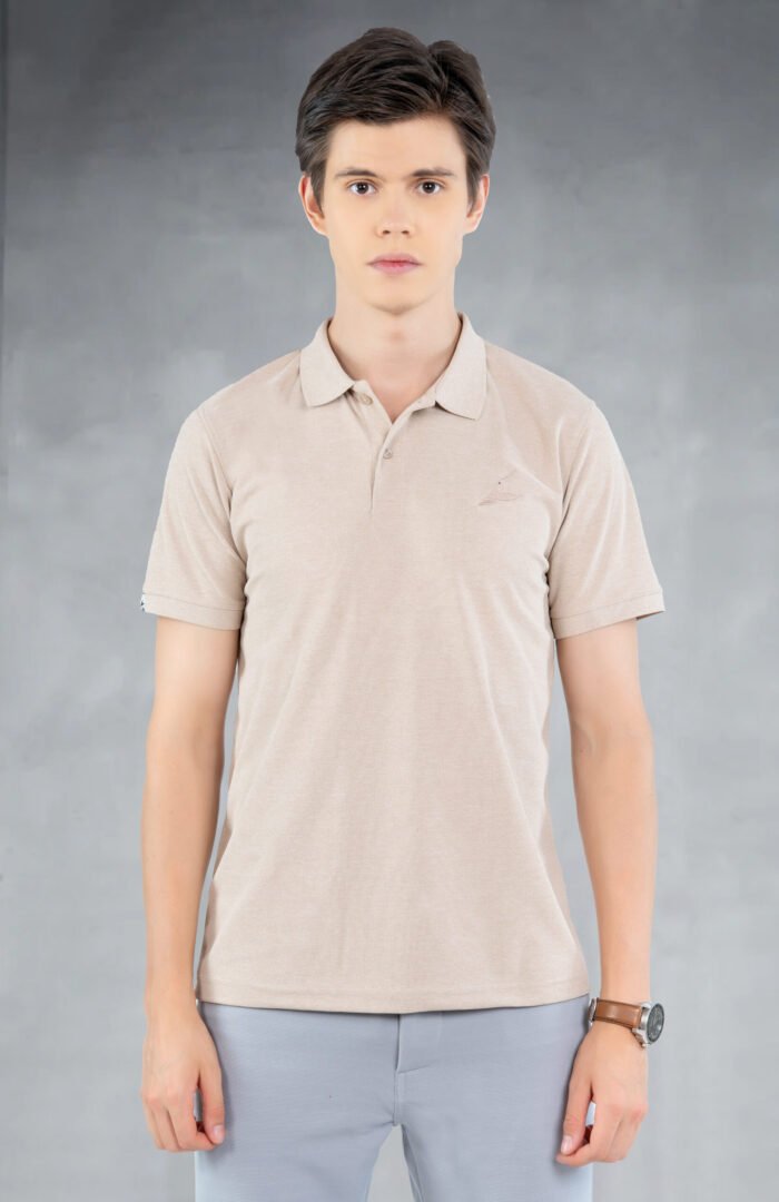 05-POLO T-SHIRT (Beige Melange)