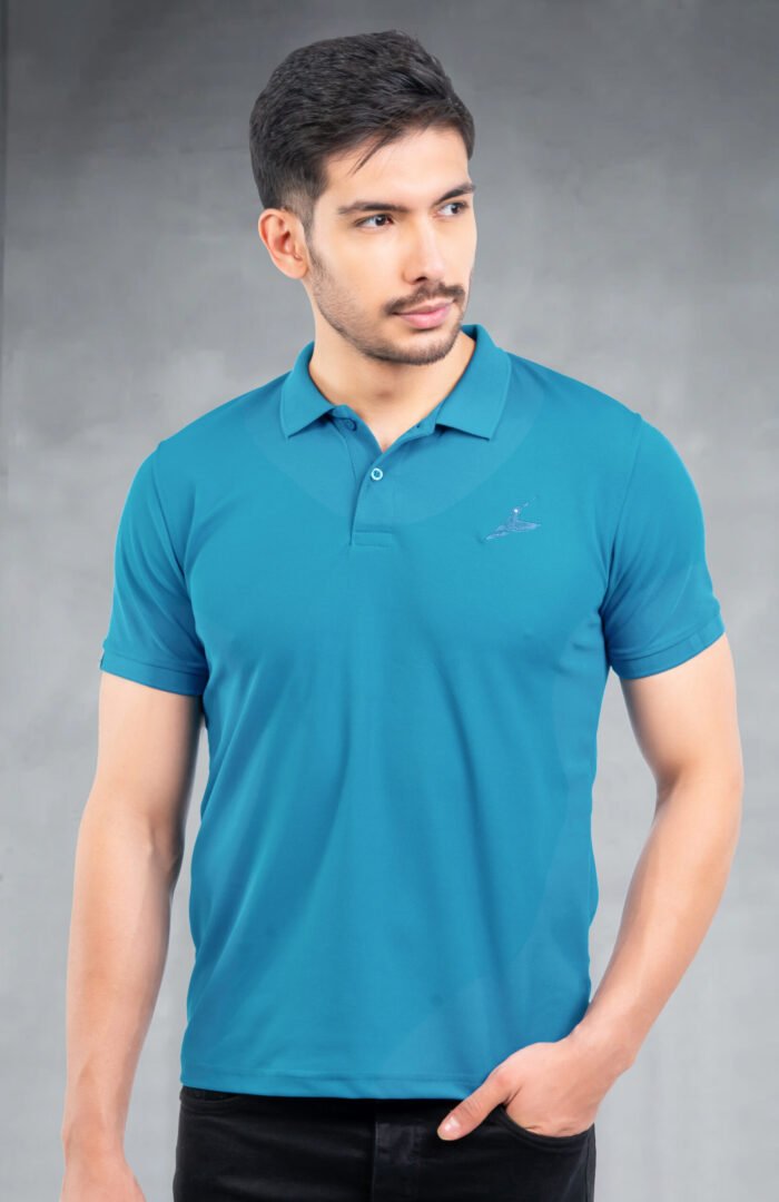 05-POLO T-SHIRT(Sea Blue)