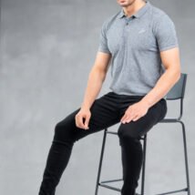 06-POLO T-SHIRT (Black Melange)