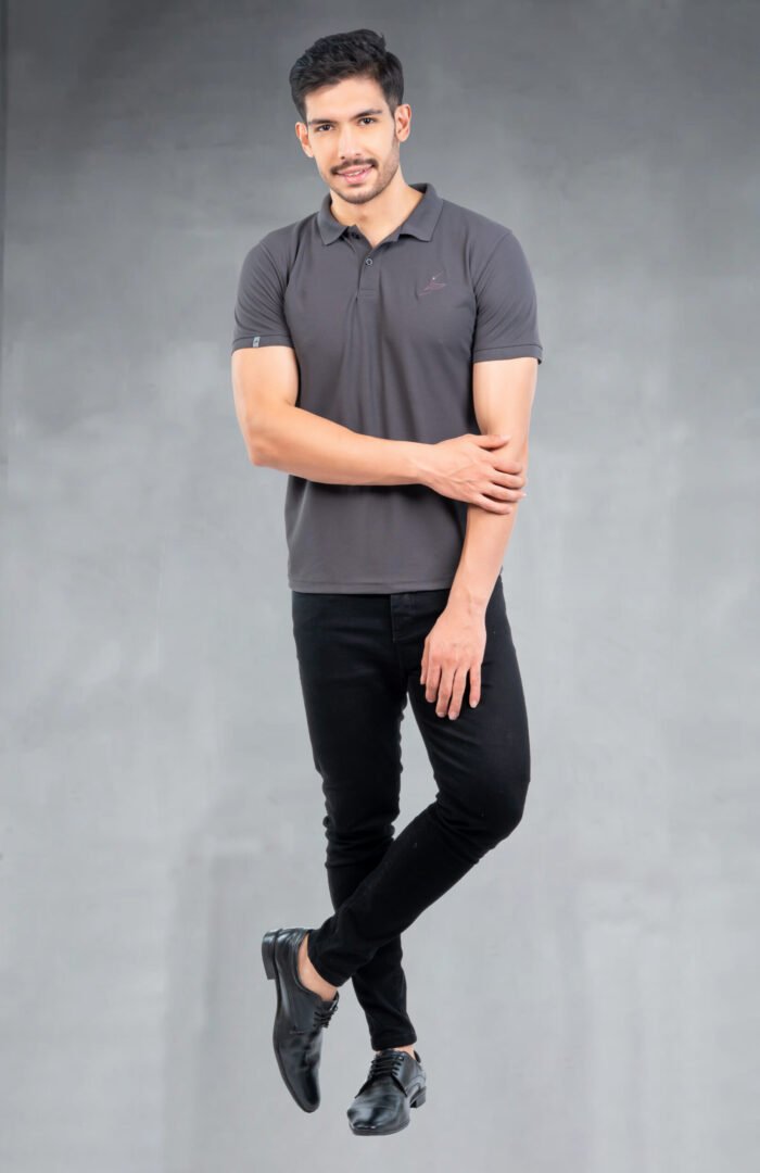 06-POLO T-SHIRT(Charcoal)