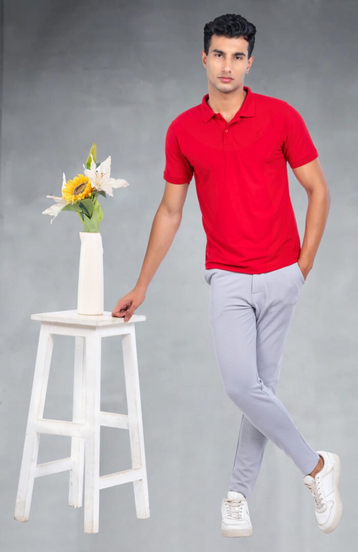 07-POLO T-SHIRT(Arrow Red)