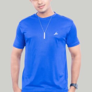 Dry-fit Round neck T-shirt Blue