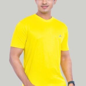 Dry-fit Round neck T-shirt Yellow